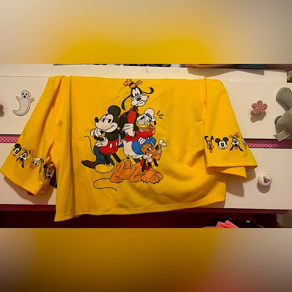 Mickey Mouse button up crop top